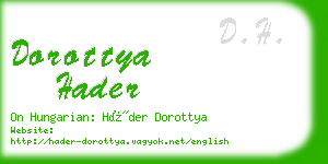 dorottya hader business card